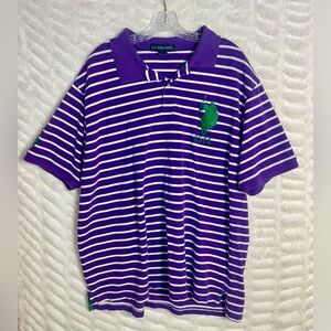 FAST SHIP  2X US POLO ASSN Shirt Striped Jumbo Large Pony Logo‎